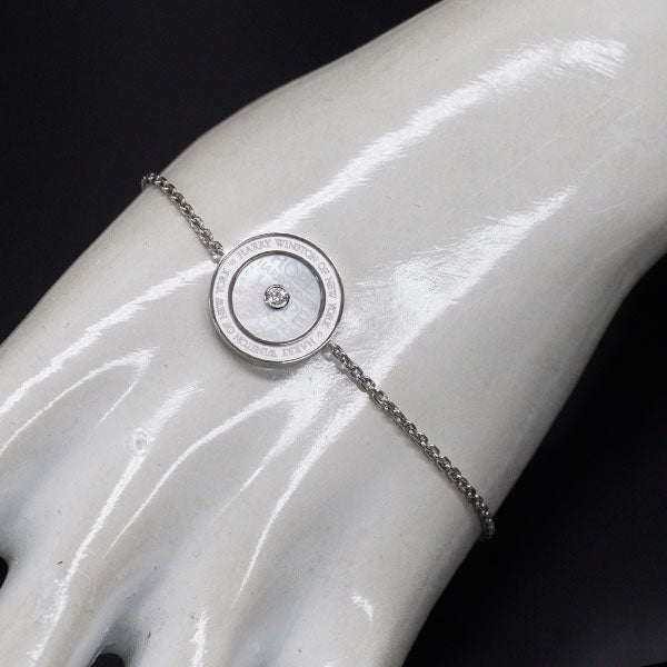 Harry Winston K18WG Shell/Mother-of-Pearl Diamond Bracelet Hope Collection
