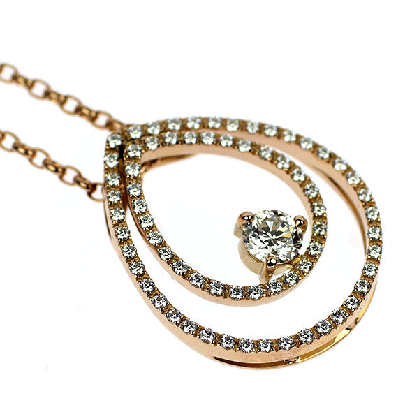 平和堂貿易 K18PG ダイヤモンド ペンダントネックレス 0.656ct