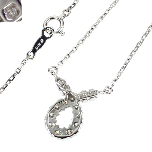 ミキモト K18WG ダイヤモンド ペンダントネックレス 0.49ct