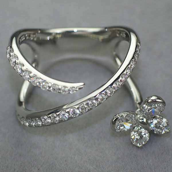 小寺智子 Pt900 ダイヤモンド ダイヤモンド リング 0.80ct 0.45 春が動き出す 蝶
