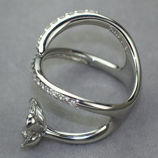 小寺智子 Pt900 ダイヤモンド ダイヤモンド リング 0.80ct 0.45 春が動き出す 蝶