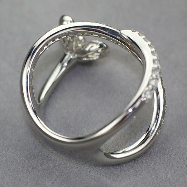 小寺智子 Pt900 ダイヤモンド ダイヤモンド リング 0.80ct 0.45 春が動き出す 蝶