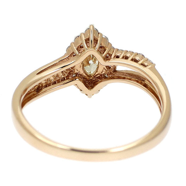 K18PG マーキス ダイヤモンド リング 0.213ct D0.30ct