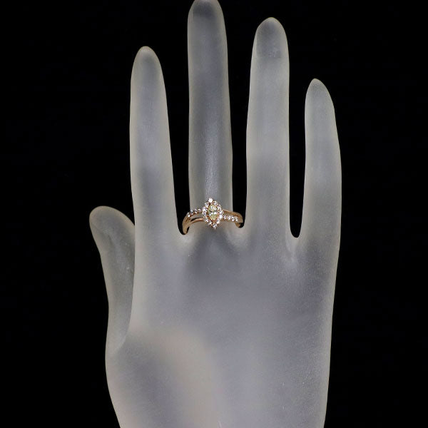 K18PG マーキス ダイヤモンド リング 0.213ct D0.30ct