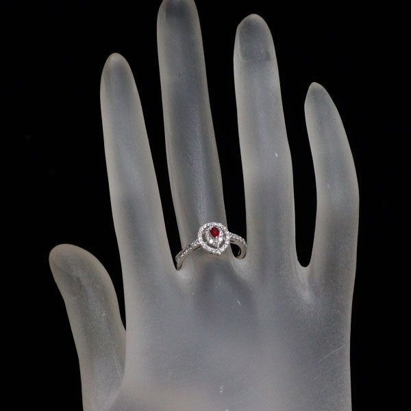 Pt950 レッドベリル ダイヤモンド リング 0.07ct D0.45ct
