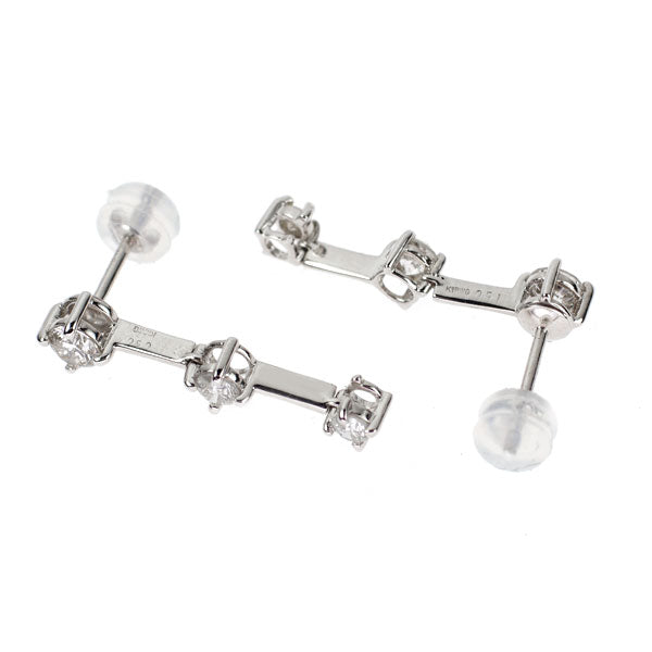 K18WG ダイヤモンド ピアス 1.01ct