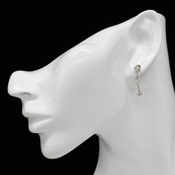 K18WG ダイヤモンド ピアス 1.01ct