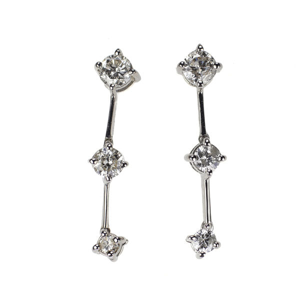 K18WG ダイヤモンド ピアス 1.01ct