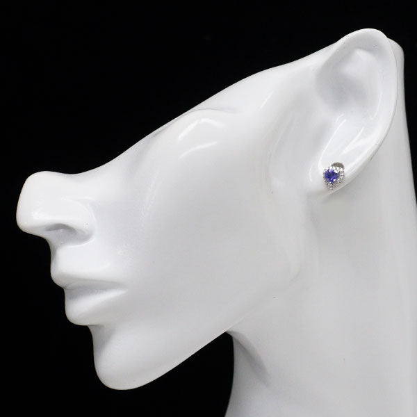 K18WG タンザナイト ダイヤモンド ピアス 1.10ct D0.24ct