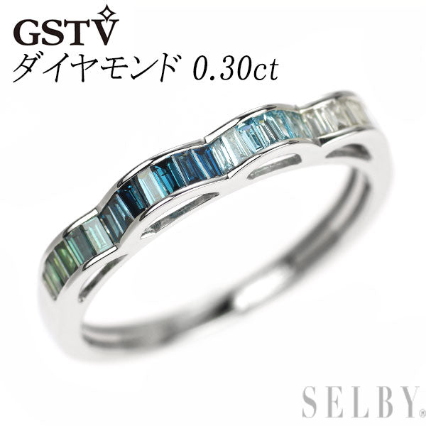 GSTV K18WG Colorless/Treat Color Diamond Ring 0.30ct