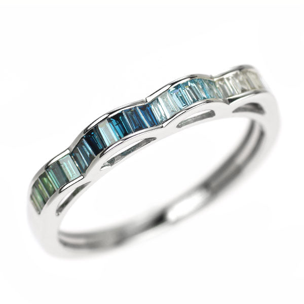 GSTV K18WG Colorless/Treat Color Diamond Ring 0.30ct