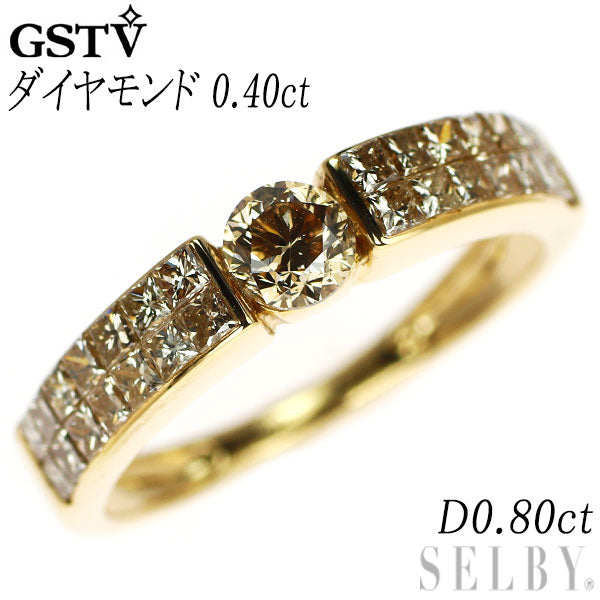 GSTV K18YG ダイヤモンド リング 0.40ct D0.80ct