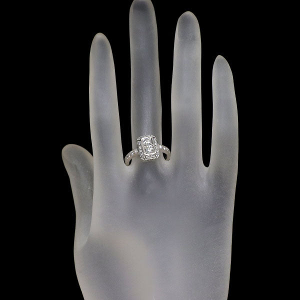 Pt900 diamond ring 1.10ct