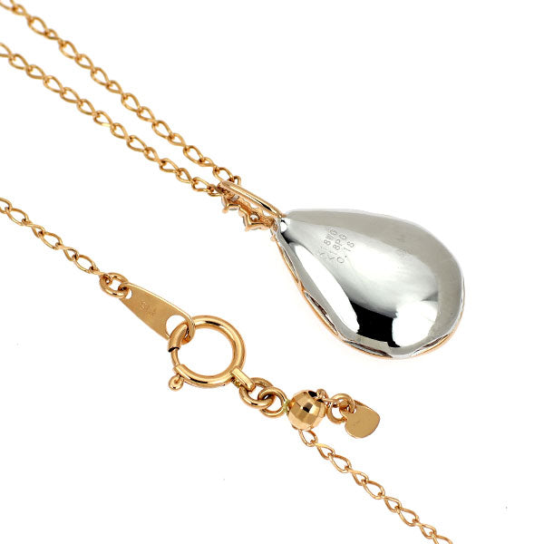 K18WG/PG ダイヤモンド ペンダントネックレス 0.18ct