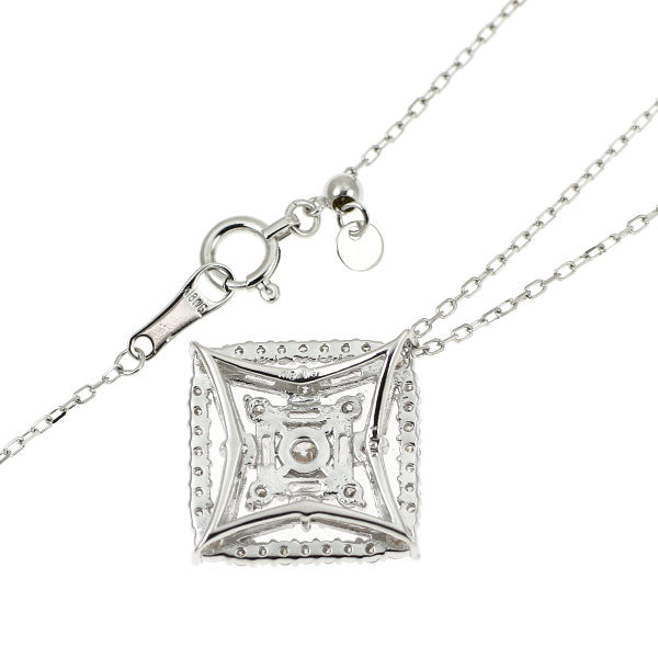 K18WG diamond pendant necklace 1.00ct