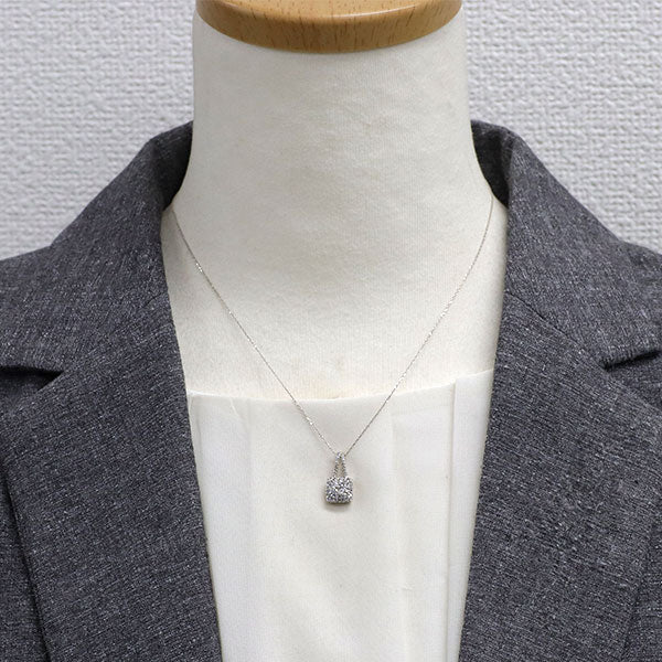 K18WG ダイヤモンド ペンダントネックレス 0.48ct
