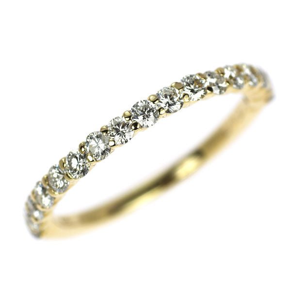 K18YG diamond ring 0.94ct half eternity