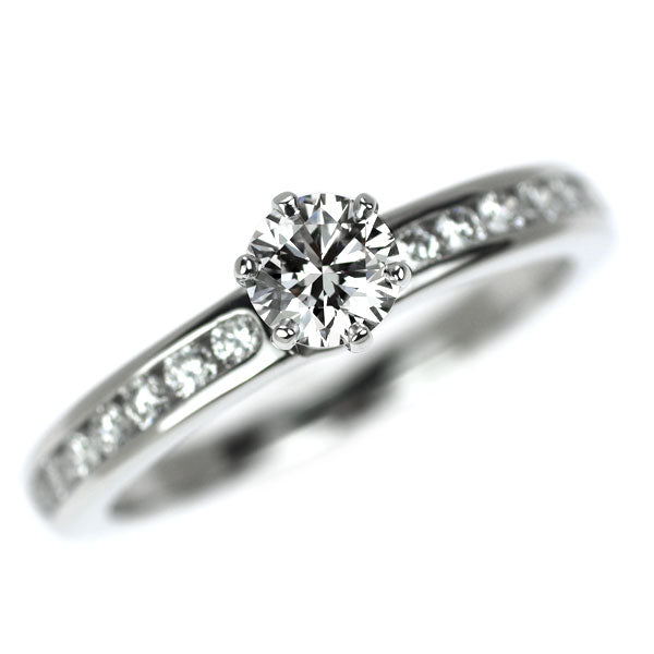 ティファニー Pt950 ダイヤモンド リング 0.33ct ソリティア チャネルセッティング