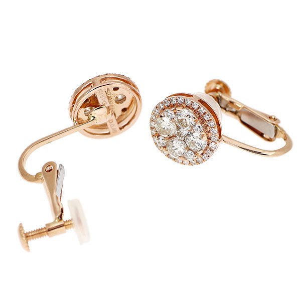 K18PG ダイヤモンド イヤリング 0.92ct