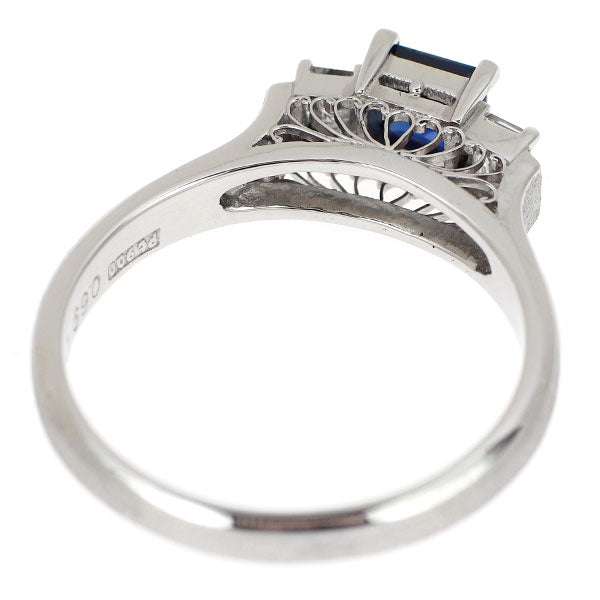 Pt900 サファイア ダイヤモンド リング 0.69ct DS0.33ct