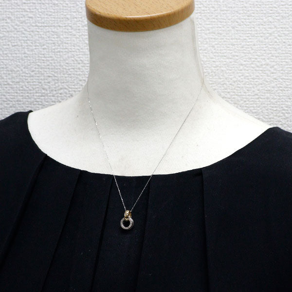 K18YG/WG ダイヤモンド ペンダントネックレス 0.48ct