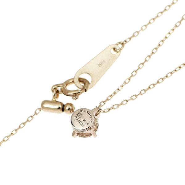 カシケイ/Kashikey K18CG ブラウン ダイヤモンド ペンダントネックレス 0.33ct D0.01ct ソリティア