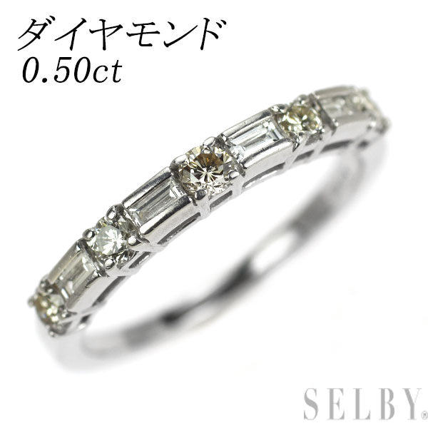 K18WG ダイヤモンド リング 0.50ct