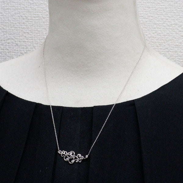 K18WG ダイヤモンド ペンダントネックレス 0.09ct