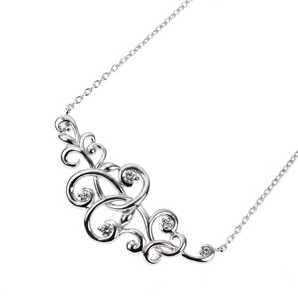 K18WG ダイヤモンド ペンダントネックレス 0.09ct