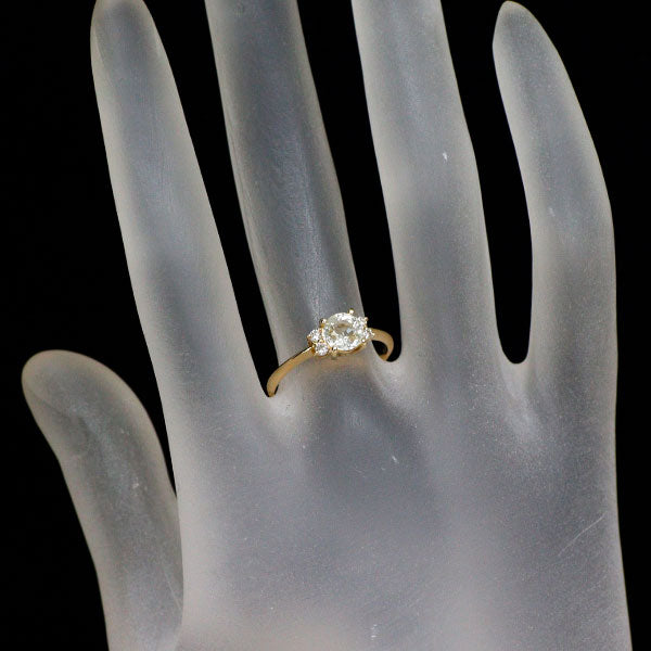 K18YG ホワイトサファイア ダイヤモンド リング D0.08ct