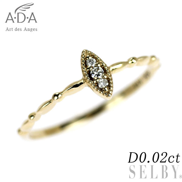 ADA K10YG ダイヤモンド リング 0.02ct ピンキー