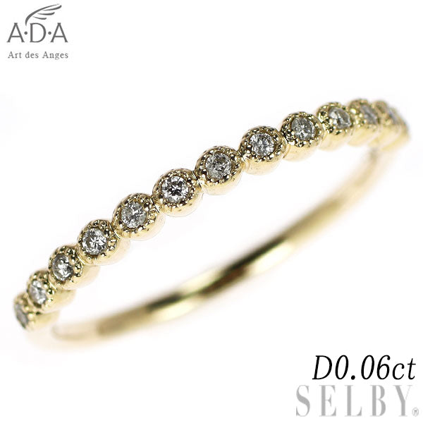 ADA K10YG ダイヤモンド リング 0.06ct ハーフエタニティ