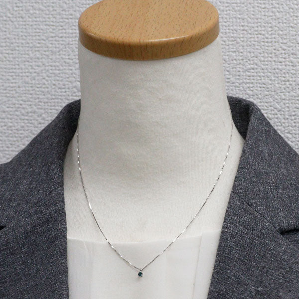 希少 K10WG アレキサンドライト ペンダントネックレス 0.09ct