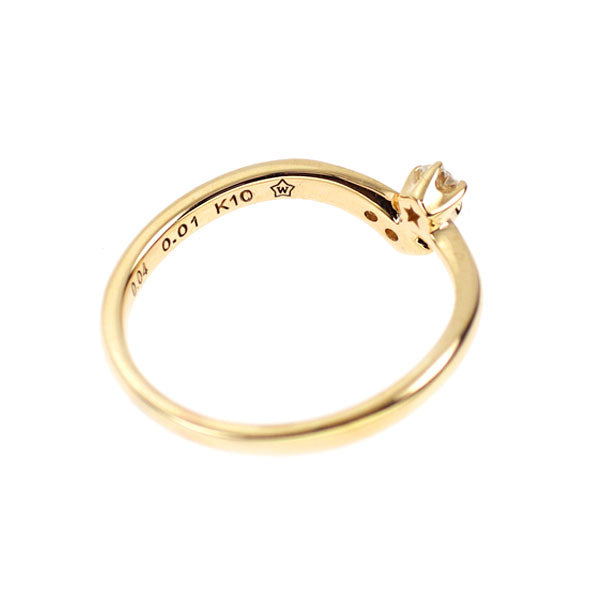 wish upon a star K10YG ダイヤモンド リング 0.04ct D0.01ct ピンキー