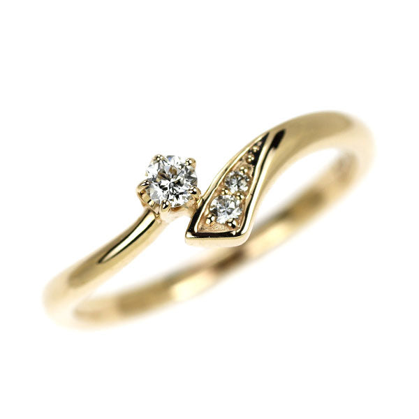 wish upon a star K10YG ダイヤモンド リング 0.04ct D0.01ct ピンキー