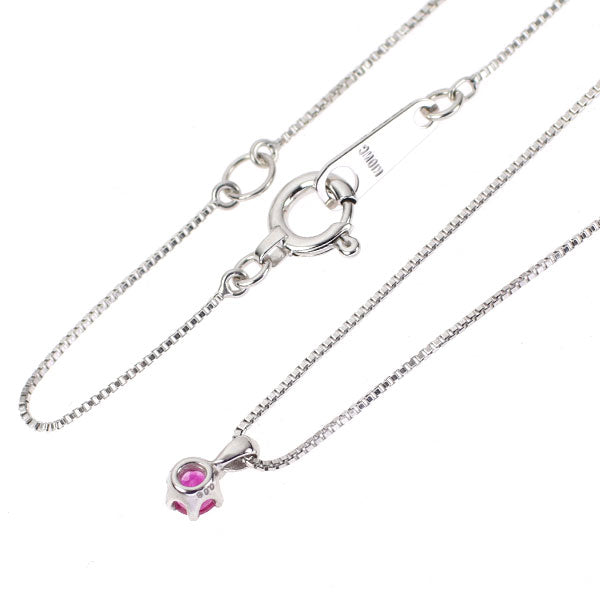 K10WG ルビー ペンダントネックレス 0.08ct