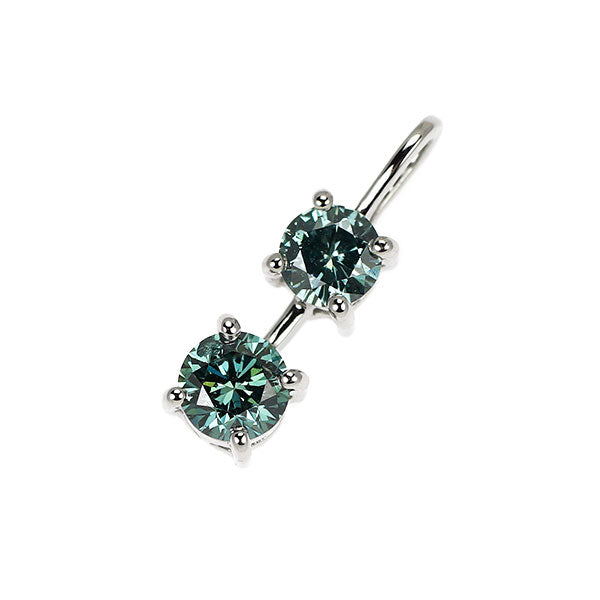 Pt900 トリートブルー ダイヤモンド ペンダントトップ 0.72ct