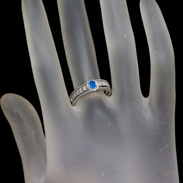Rare Pt900 Ouinite Diamond Ring 0.14ct D0.12ct