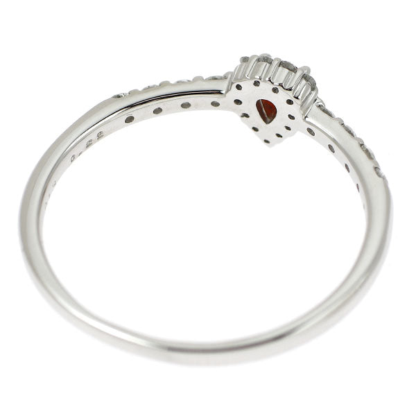 Pt900 オレンジサファイア ダイヤモンド リング 0.13ct D0.22ct