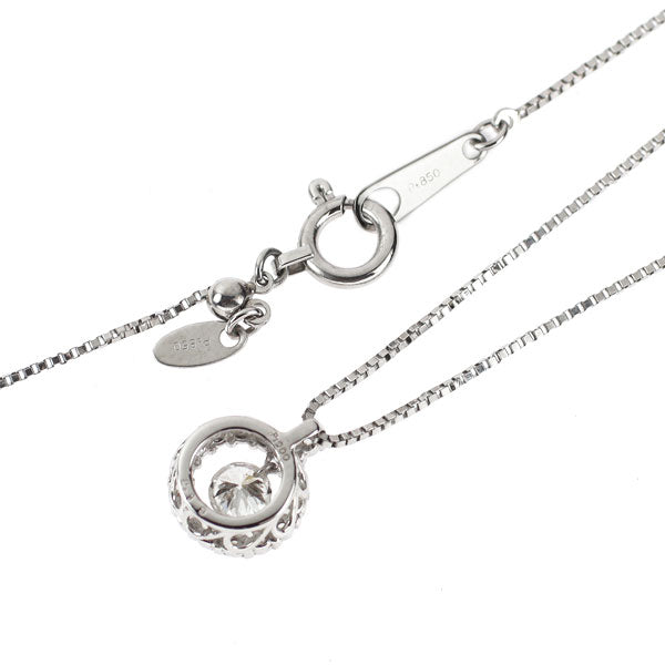 Pt900/ Pt850 ダイヤモンド ペンダントネックレス 0.19ct