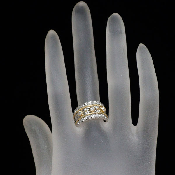 Pt900/ K18YG ダイヤモンド リング 0.52ct