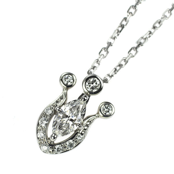 ロイヤルアッシャー Pt900/Pt850 ダイヤモンド ペンダントネックレス 0.27ct D0.10ct