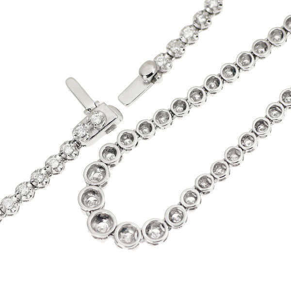 Pt850 Diamond Tennis Necklace 3.00ct