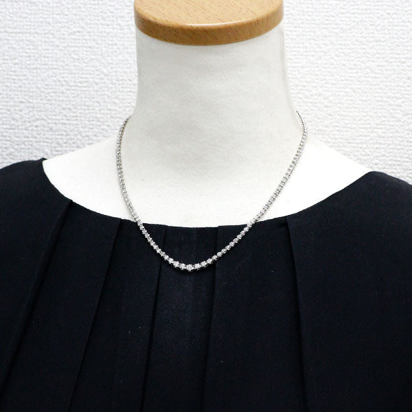 Pt850 Diamond Tennis Necklace 3.00ct