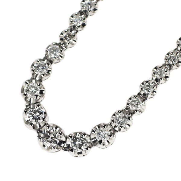 Pt850 Diamond Tennis Necklace 3.00ct