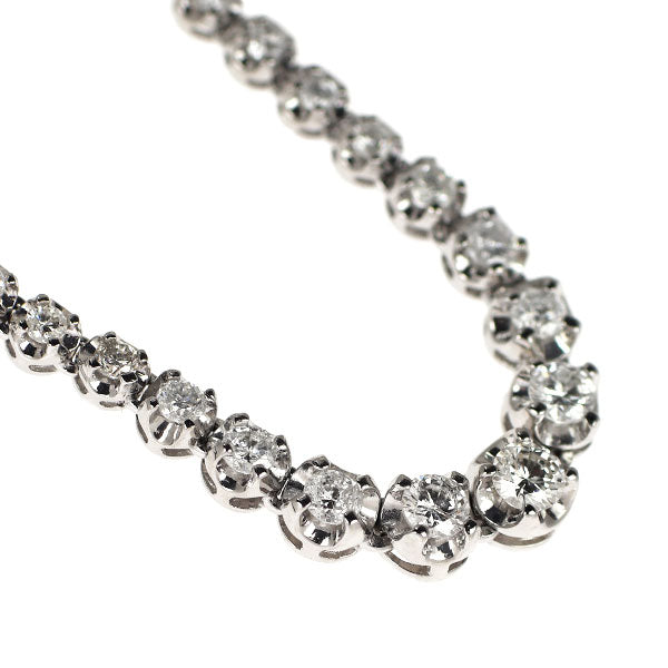 Pt850 Diamond Tennis Necklace 3.00ct