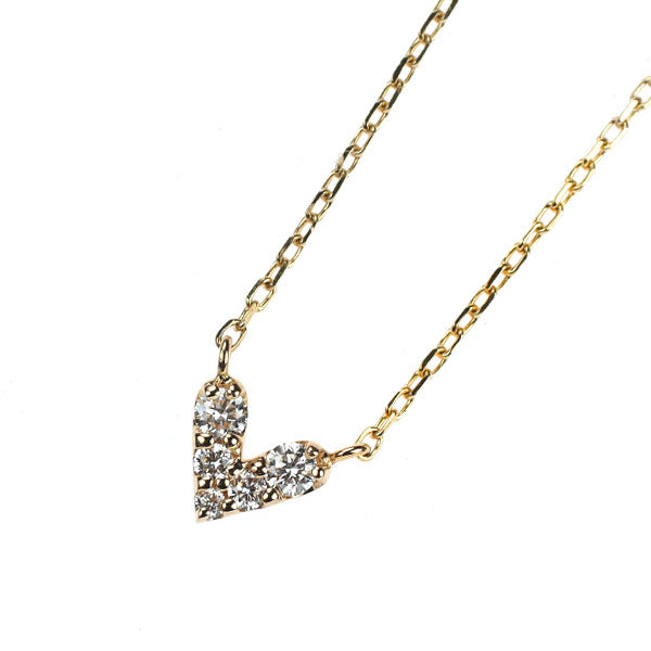 ポンテヴェキオ K18YG ダイヤモンド ペンダントネックレス 0.05ct ハート