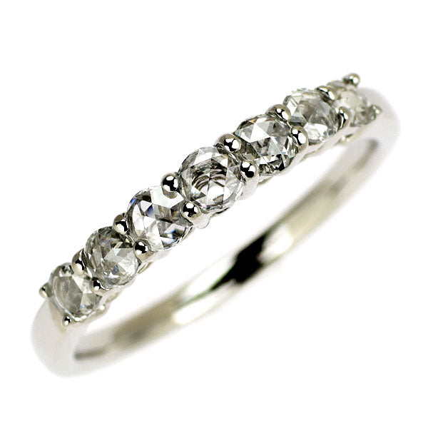 Pt950 ローズカット ダイヤモンド リング 0.30ct 一文字