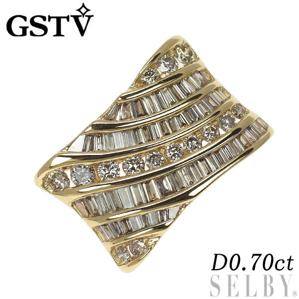 GSTV K18YG ダイヤモンド ペンダントトップ 0.70ct