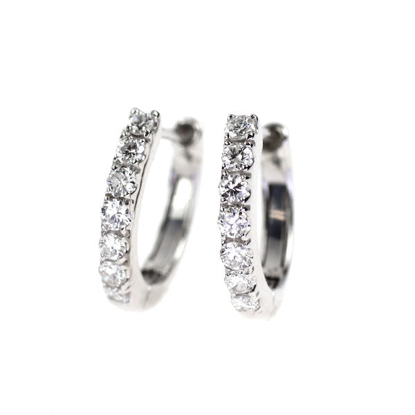 K18WG ダイヤモンド フープ ピアス 0.28ct